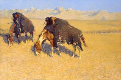 Indians Simulating Buffalo by Frederic Remington